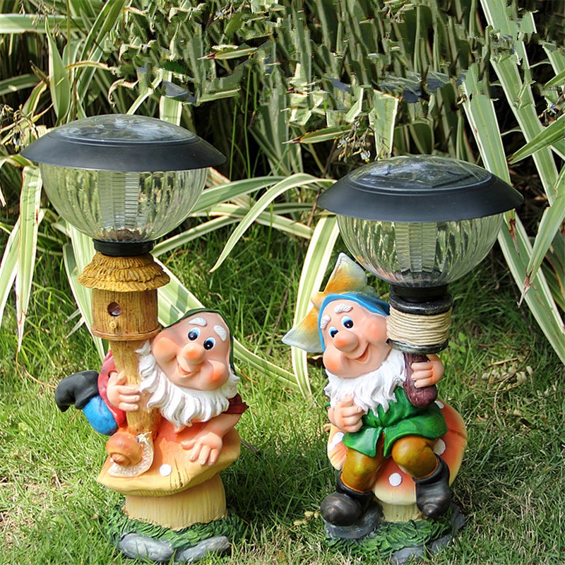 American Outdoor Landscape Solar Lamp Dwarf Cartoon Resin Art Sculpture LED Solar Light Villa Garden Decorations M5572 American Outdoor Landscape Solar Lamp Dwarf Cartoon Resin Art Sculpture LED Solar Light Villa Garden Decorations M5572