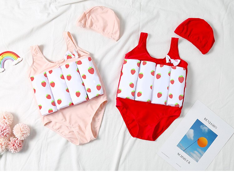 Children Swimsuit Girl Swimming Suit Float Buoyancy Swimwear Detachable Bathing Suit Protective Safe Learning Swimwear