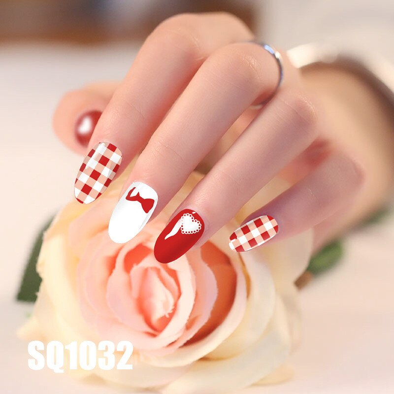 14tips Fashion Full Cover Nail Polish Wraps Adhesive Nail Stickers Nail Art Decorations Manicure Tools Environmental for Woman