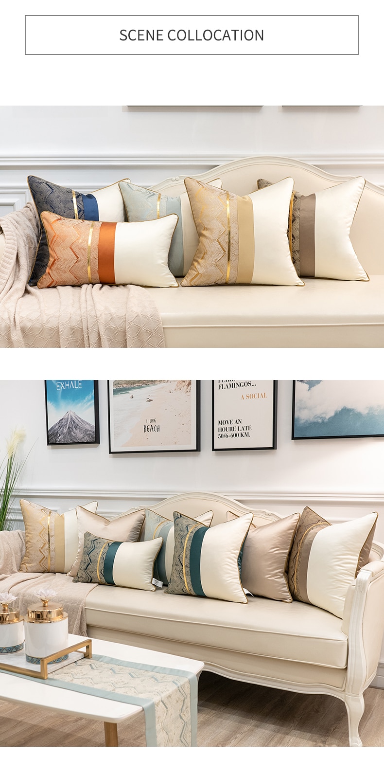 Avigers Modern Patchwork Leather Home Decor Thorw Pillow Cases Geometric Stripe Cushion Covers Avigers Modern Patchwork Leather Home Decor Thorw Pillow Cases Geometric Stripe Cushion Covers