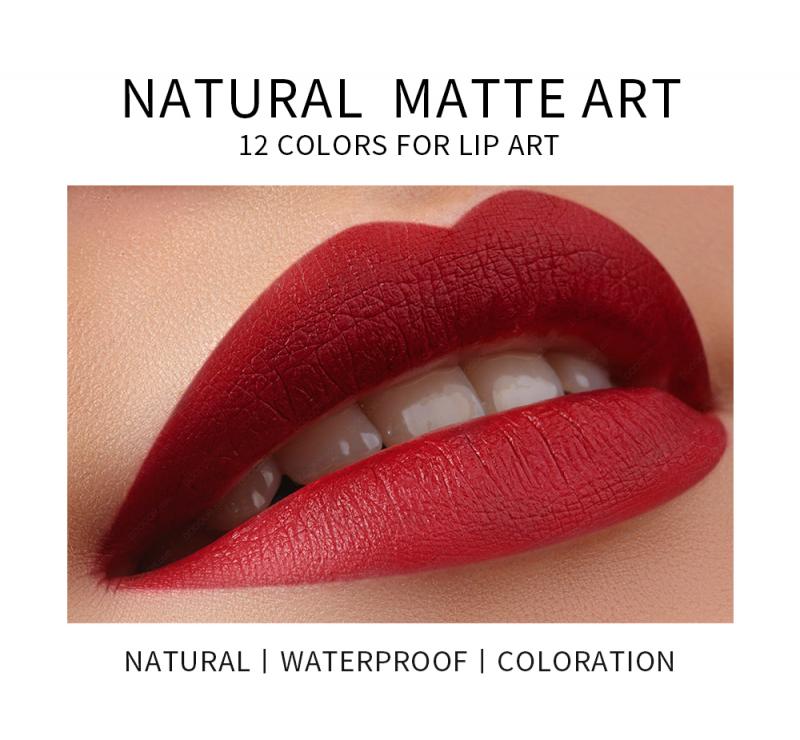 1Pc Matte Velvet Lipstick Pen No Fading Nude Fog Lip Stick Waterproof Durable High Pigmented Lip Stick Asting Make Up TSLM1