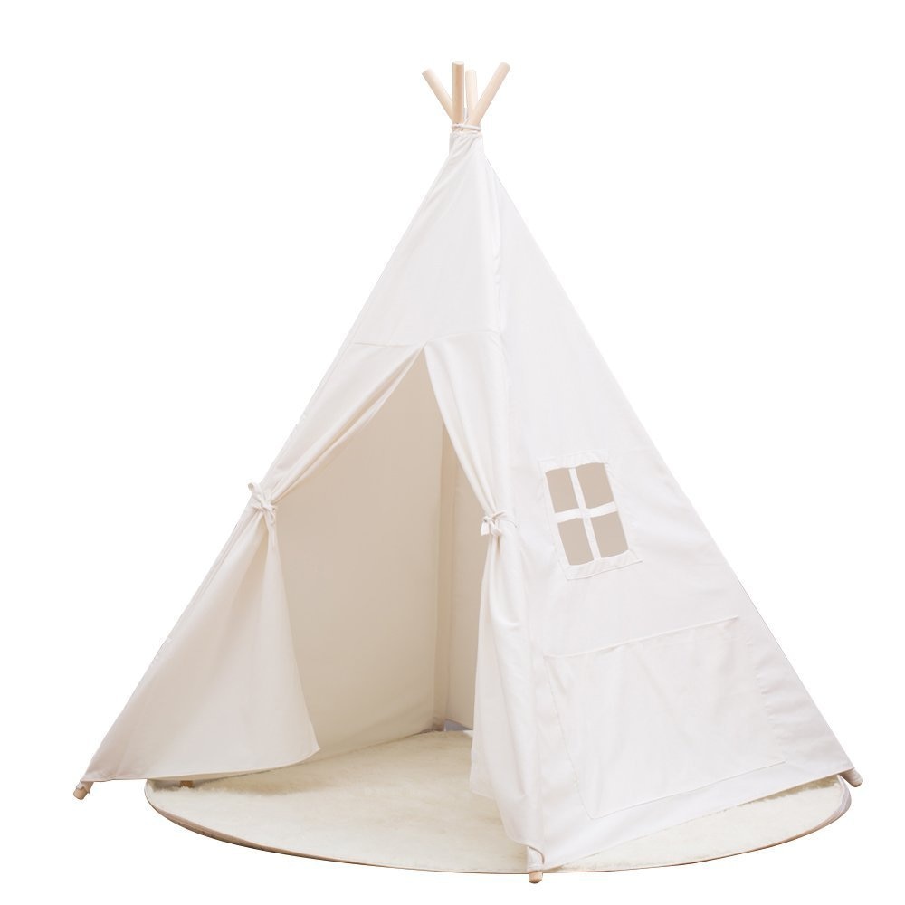 130/135/160cm Tipi Triangle KidsTent Teepee Canvas Sleeping Dome Play-Tent Teepee House Wigwam Room Children's Tent Game-House 130/135/160cm Tipi Triangle KidsTent Teepee Canvas Sleeping Dome Play-Tent Teepee House Wigwam Room Children's Tent Game-House