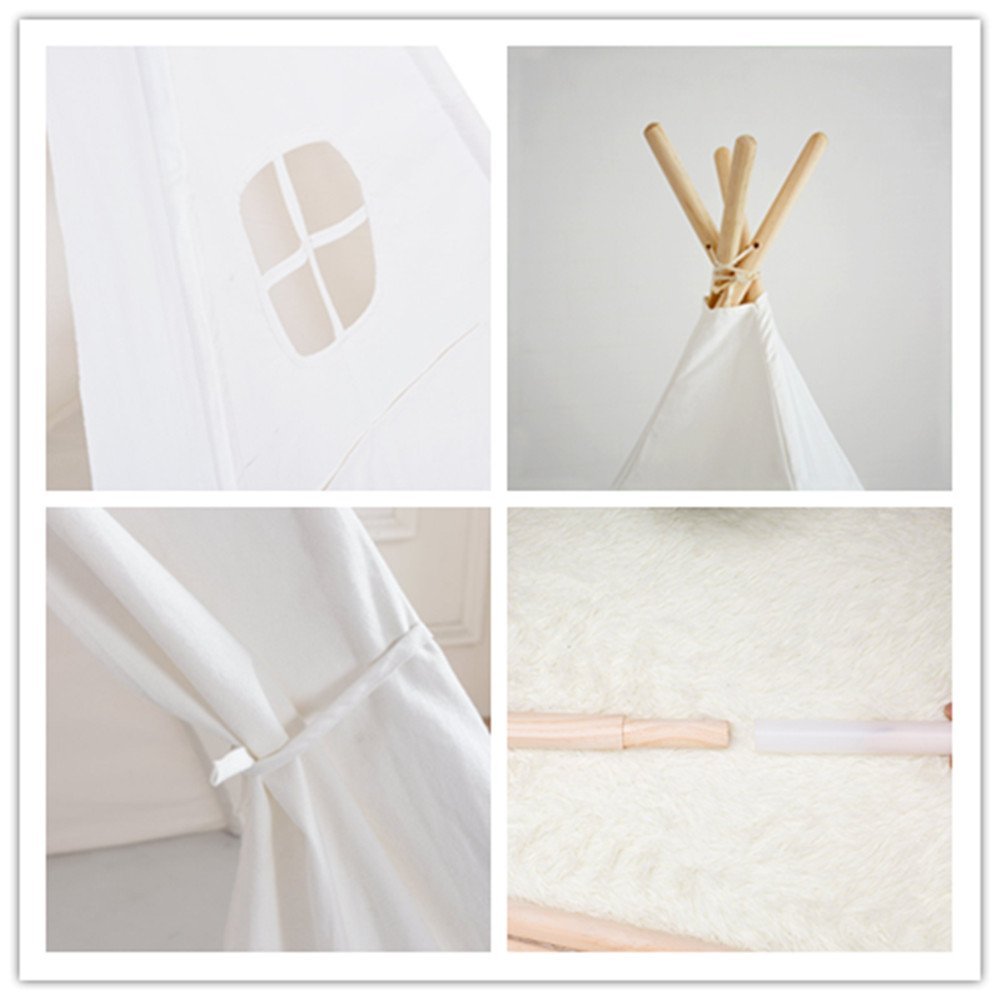 130/135/160cm Tipi Triangle KidsTent Teepee Canvas Sleeping Dome Play-Tent Teepee House Wigwam Room Children's Tent Game-House 130/135/160cm Tipi Triangle KidsTent Teepee Canvas Sleeping Dome Play-Tent Teepee House Wigwam Room Children's Tent Game-House