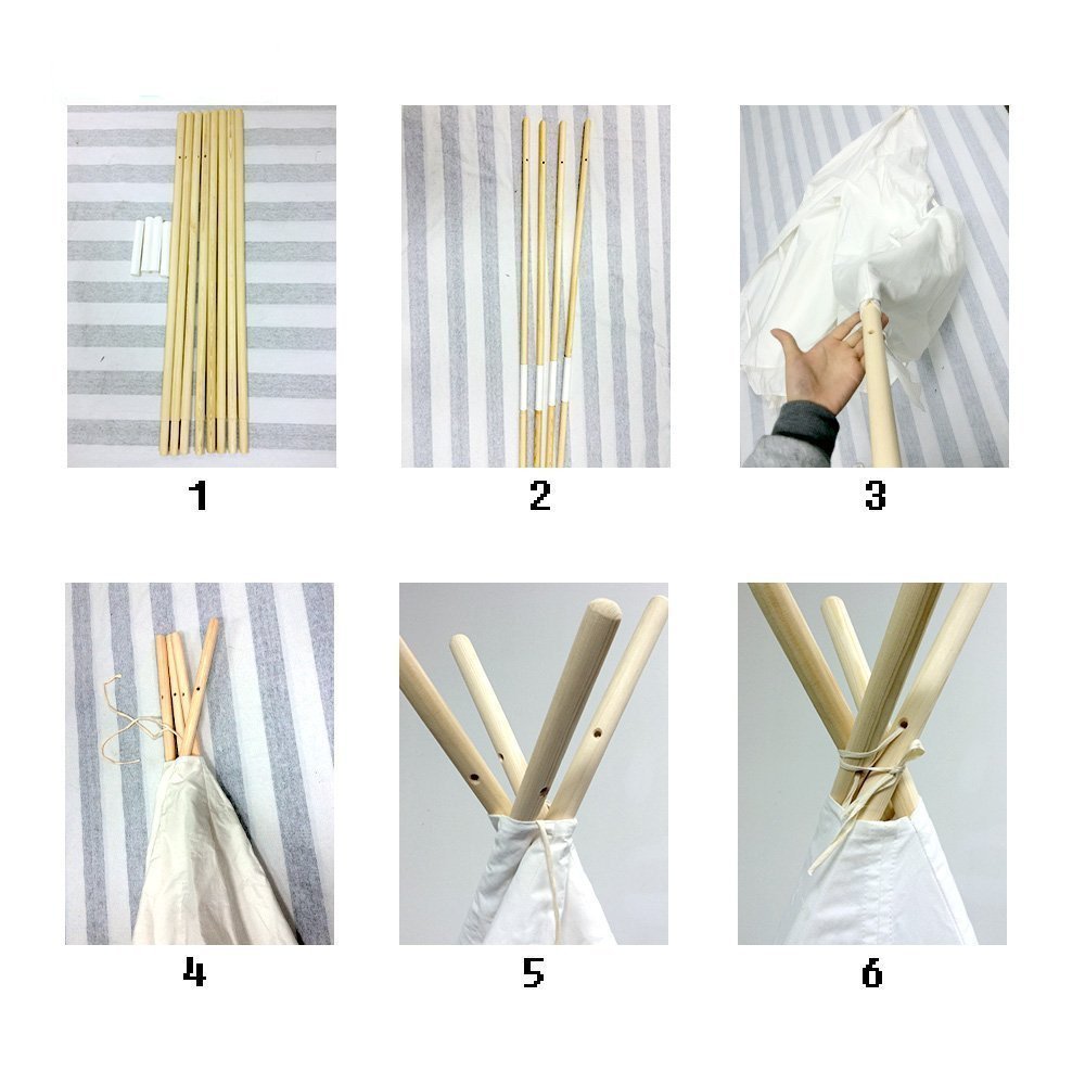 130/135/160cm Tipi Triangle KidsTent Teepee Canvas Sleeping Dome Play-Tent Teepee House Wigwam Room Children's Tent Game-House 130/135/160cm Tipi Triangle KidsTent Teepee Canvas Sleeping Dome Play-Tent Teepee House Wigwam Room Children's Tent Game-House