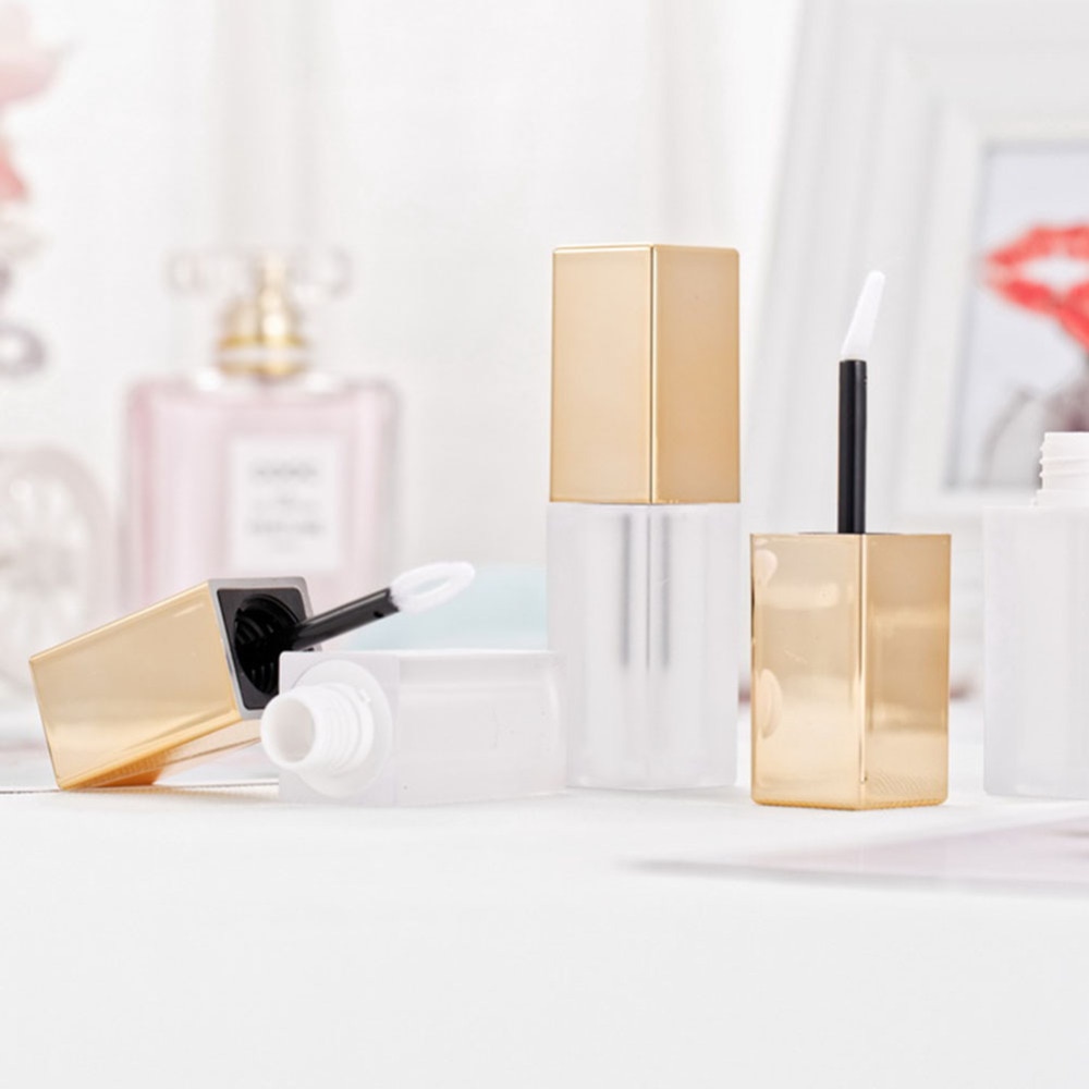 5pcs DIY Lip Gloss Containers Reusable Empty Lipgloss Balm Tube Bottles Cosmetic Makeup Tools