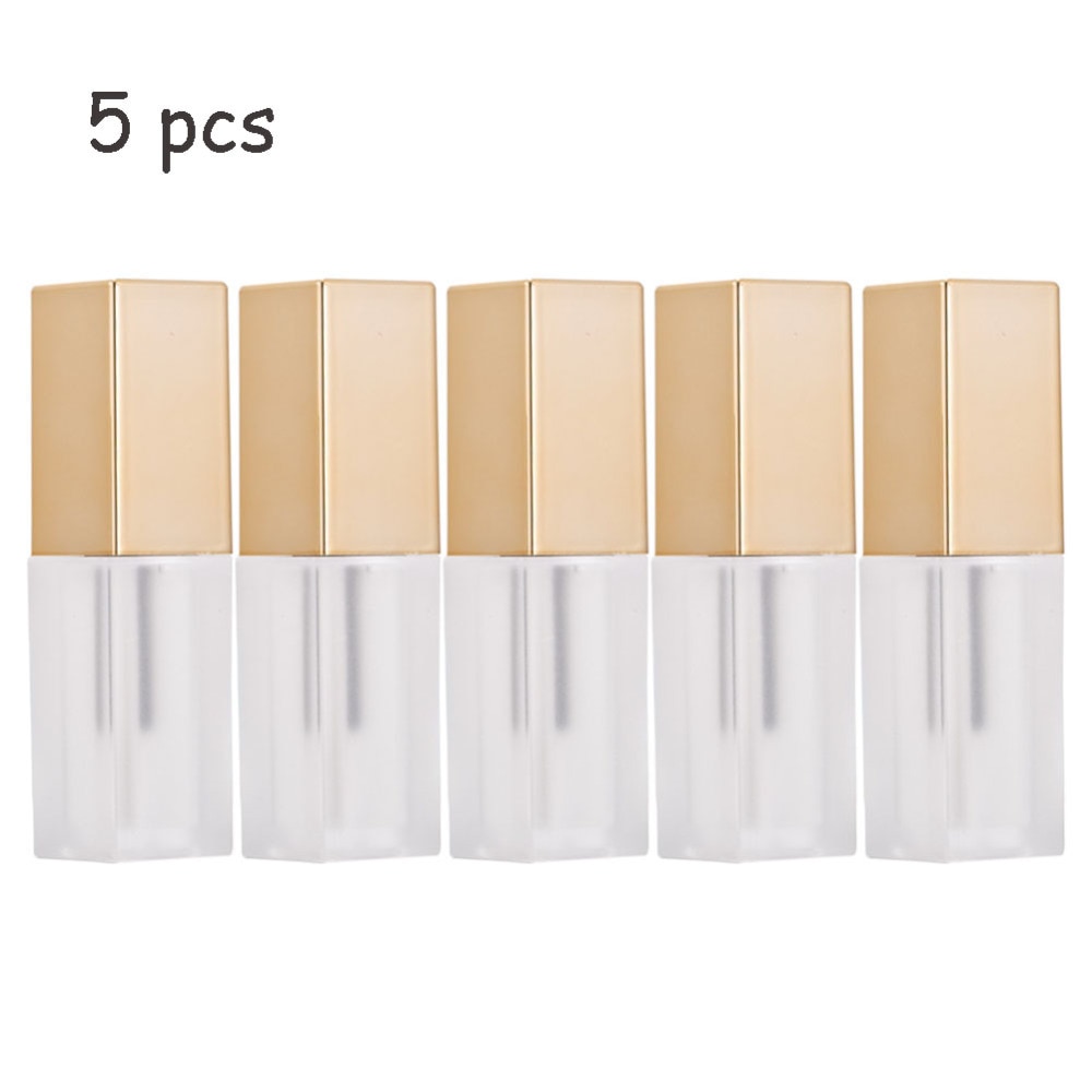 5pcs DIY Lip Gloss Containers Reusable Empty Lipgloss Balm Tube Bottles Cosmetic Makeup Tools