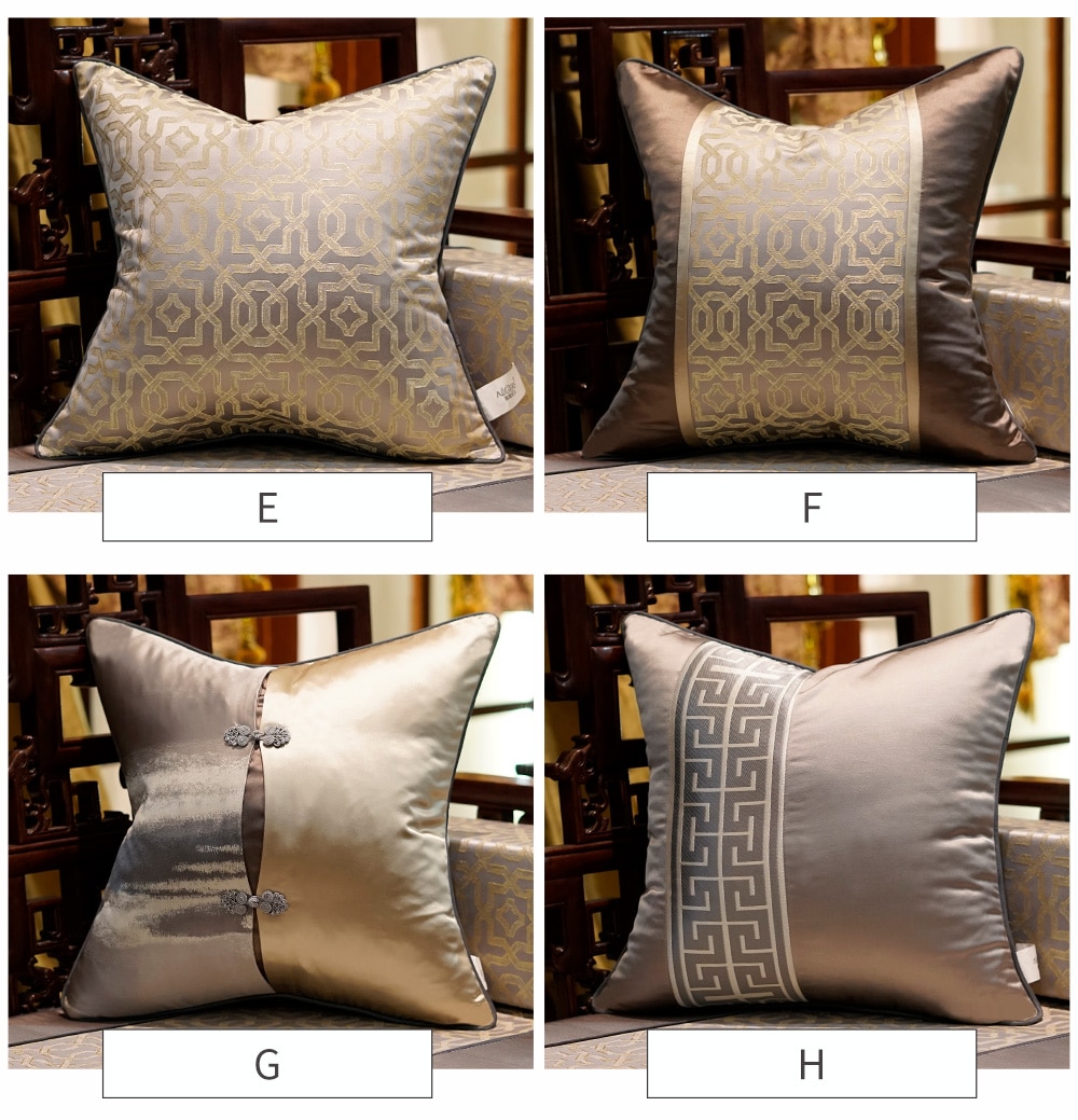 Avigers Luxury Modern Chinese Style Patchwork Throw Pillow Covers Brown Grey Cushion Covers with Tassels 45 x 45 50 x 50cm Avigers Luxury Modern Chinese Style Patchwork Throw Pillow Covers Brown Grey Cushion Covers with Tassels 45 x 45 50 x 50cm