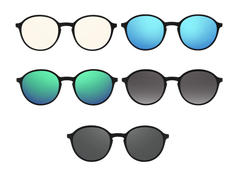 Bauhaus Brand Classic Clip On Sunglasses Men Women Magnet Eyewear Glasses Frames ultem Optical Glasses Frame