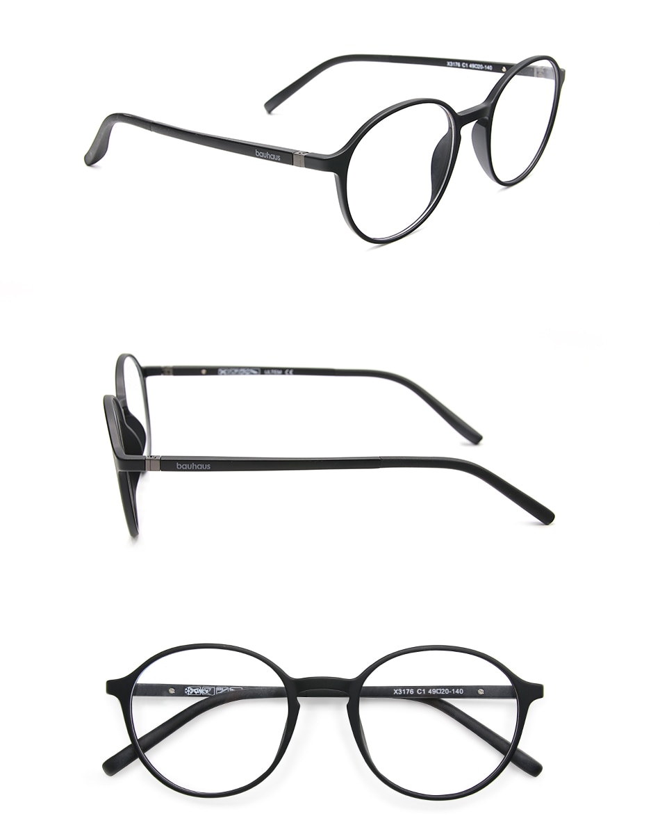 Bauhaus Brand Classic Clip On Sunglasses Men Women Magnet Eyewear Glasses Frames ultem Optical Glasses Frame