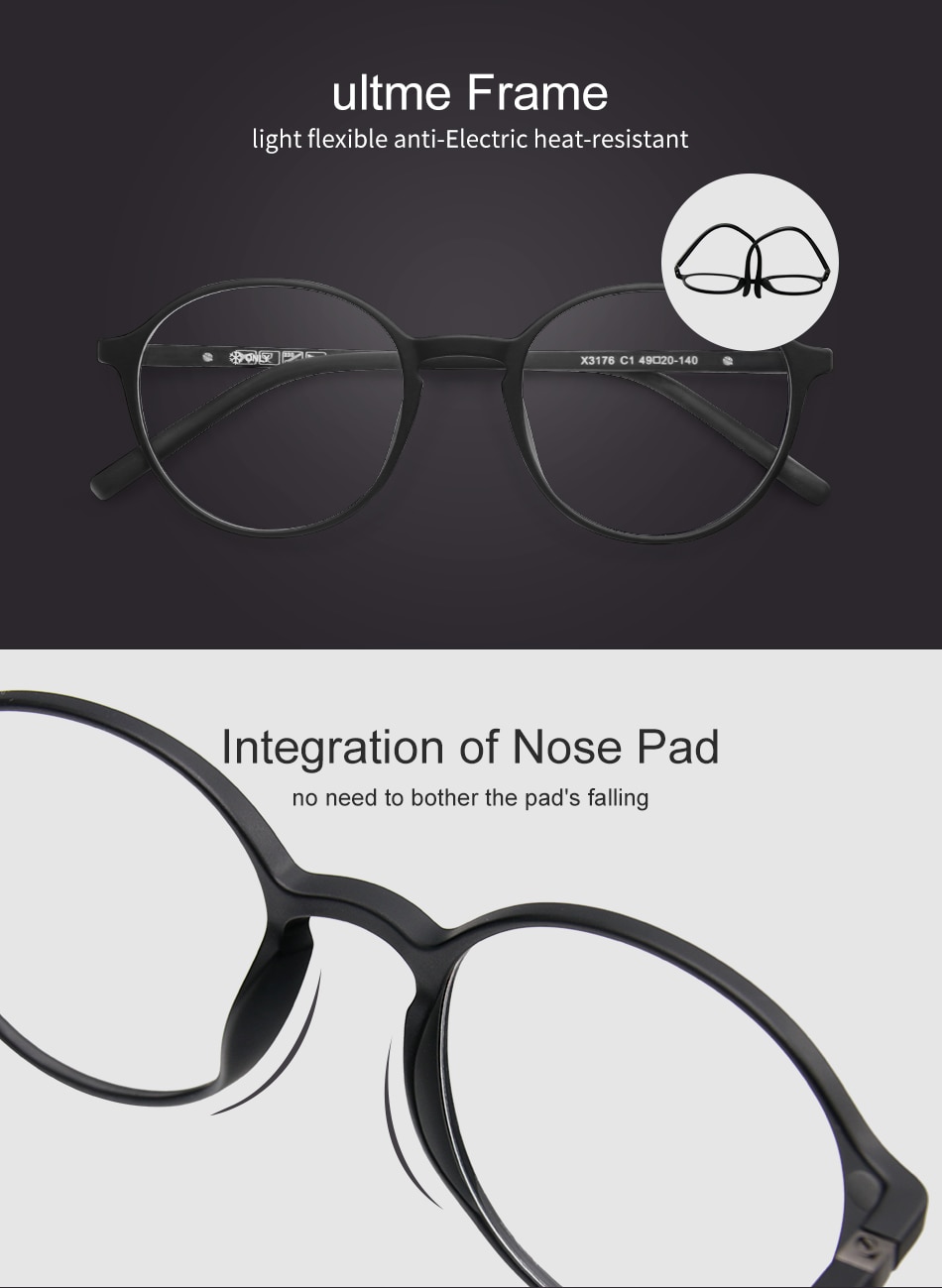 Bauhaus Brand Classic Clip On Sunglasses Men Women Magnet Eyewear Glasses Frames ultem Optical Glasses Frame