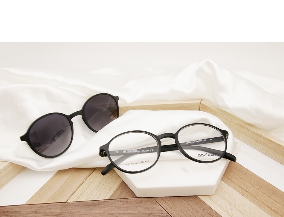 Bauhaus Brand Classic Clip On Sunglasses Men Women Magnet Eyewear Glasses Frames ultem Optical Glasses Frame
