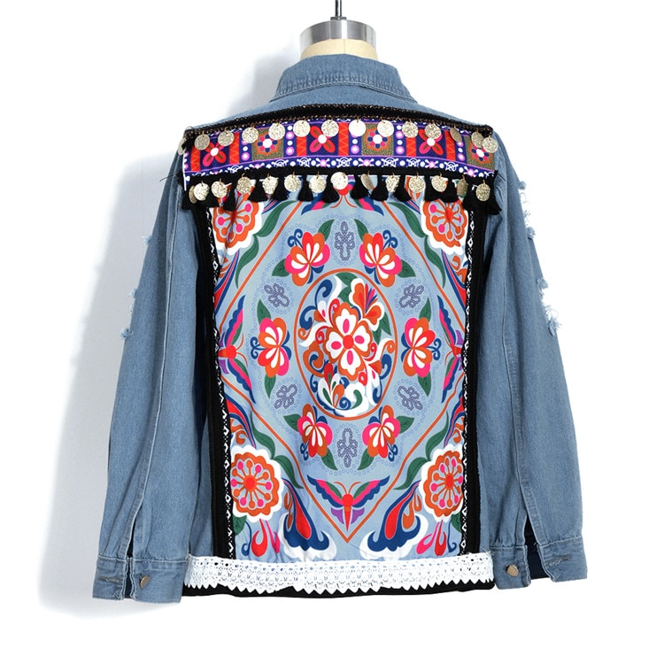 Women Jacket Denim Jeans Jackets Coats Bohemian Fashion Long Sleeve Women's Clothing Loose Vintage Dropshipping Ladies Clothes Women Jacket Denim Jeans Jackets Coats Bohemian Fashion Long Sleeve Women's Clothing Loose Vintage Dropshipping Ladies Clothes
