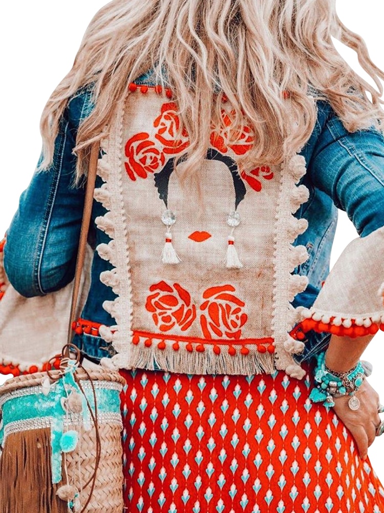 Women Jacket Denim Jeans Jackets Coats Bohemian Fashion Long Sleeve Women's Clothing Loose Vintage Dropshipping Ladies Clothes Women Jacket Denim Jeans Jackets Coats Bohemian Fashion Long Sleeve Women's Clothing Loose Vintage Dropshipping Ladies Clothes