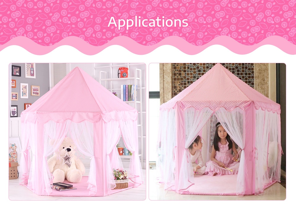 140x135cm Large Princess Castle Tulle Child House Game Selling Play Tent Yurt Creative Develop Outdoor Indoor Lights Balls Toys